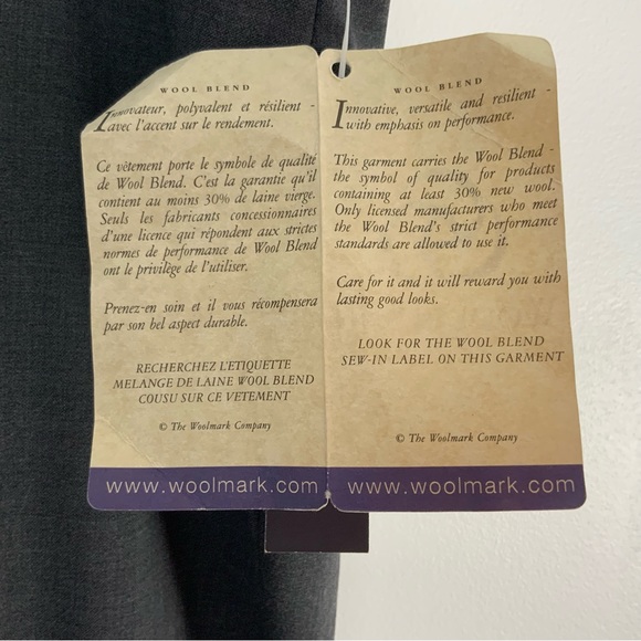 NWT Script Brand Wool Straight Leg Dark Grey Trouser Pants, Size 18 - Picture 4 of 6